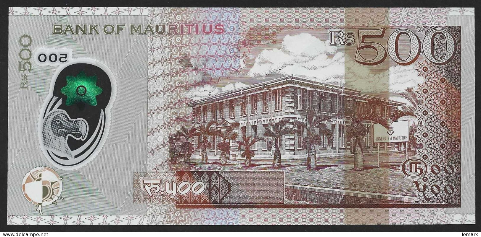 Mauritius 500 Rupees 2022 P66e UNC - Mauritius