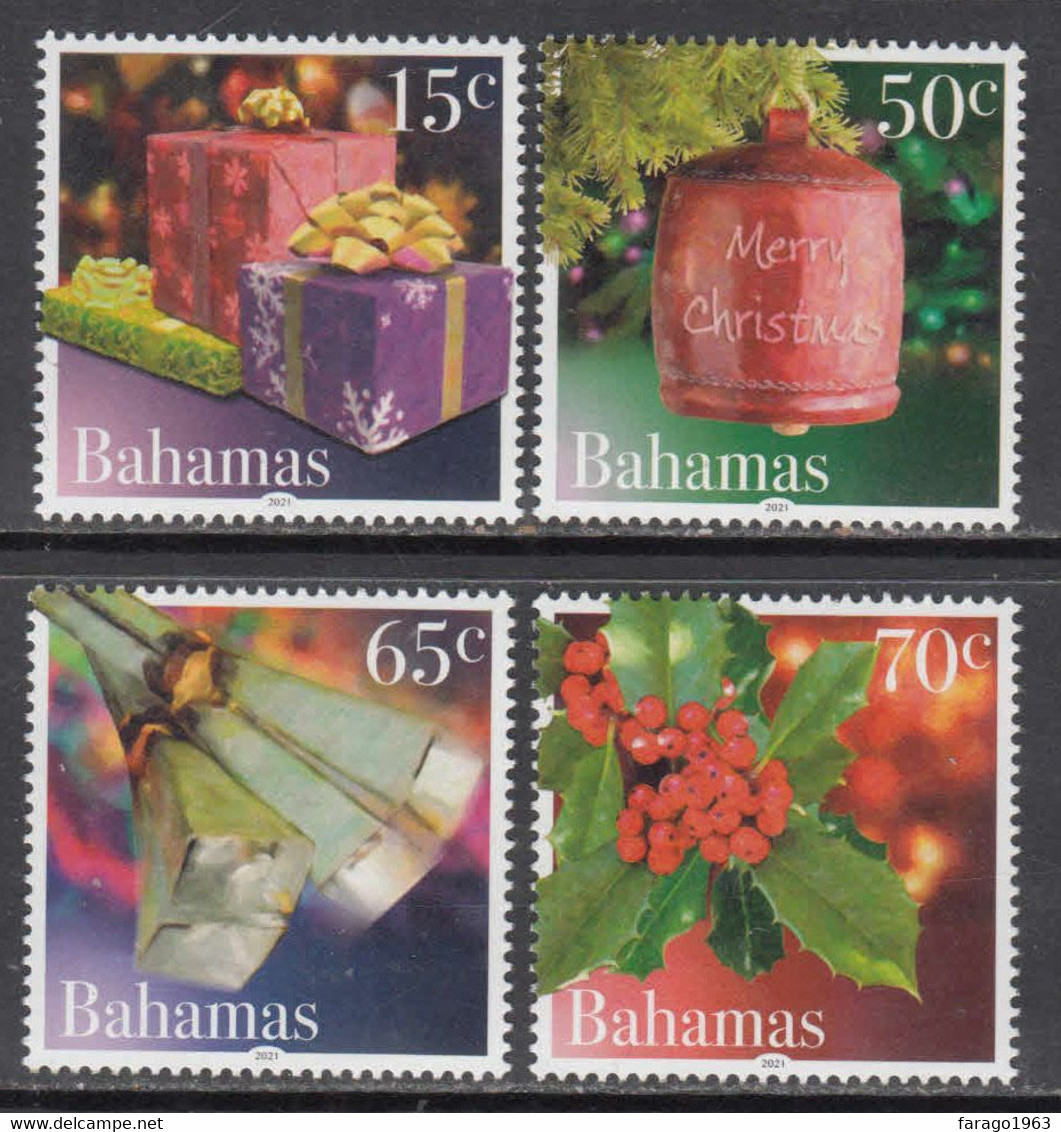 2021 Bahamas Christmas Noel Navidad Complete Set Of 4 MNH @ BELOW FACE VALUE - Bahamas (1973-...)