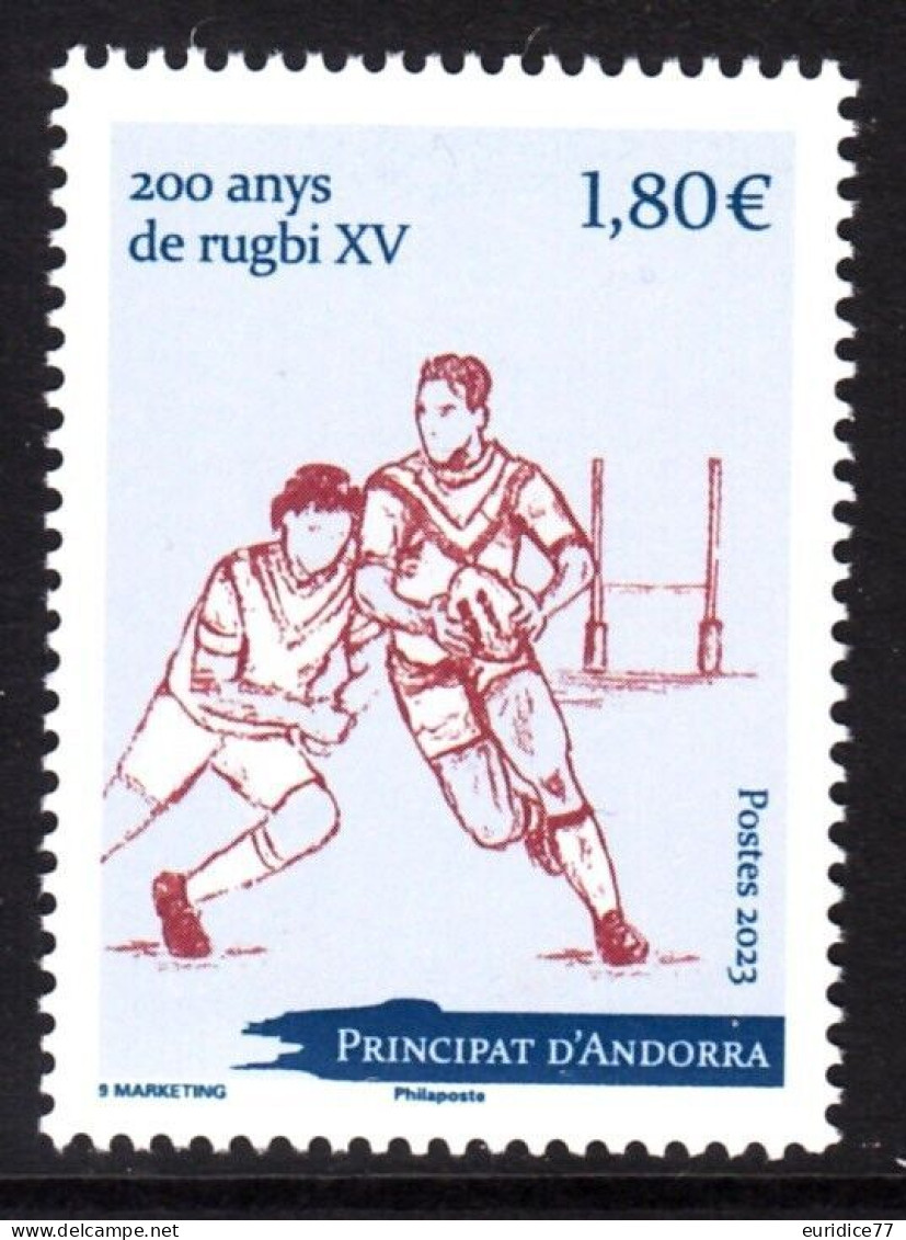 French Andorra 2023 - Rugby 15 Mnh** - Unused Stamps