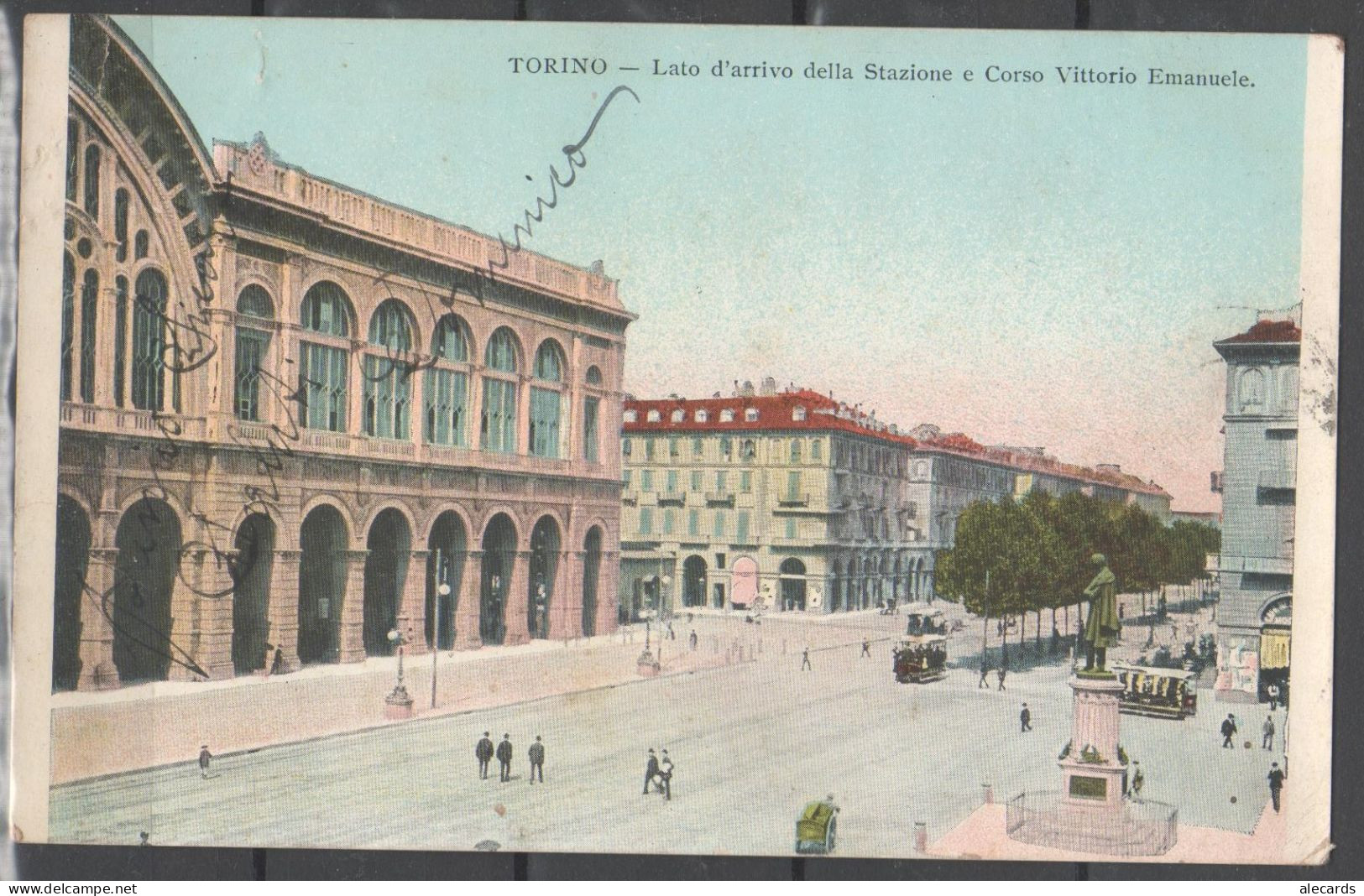 Torino - Lato D'arrivo Della Stazione E Corso Vittorio Emanuele - Colorata - Stazione Porta Nuova