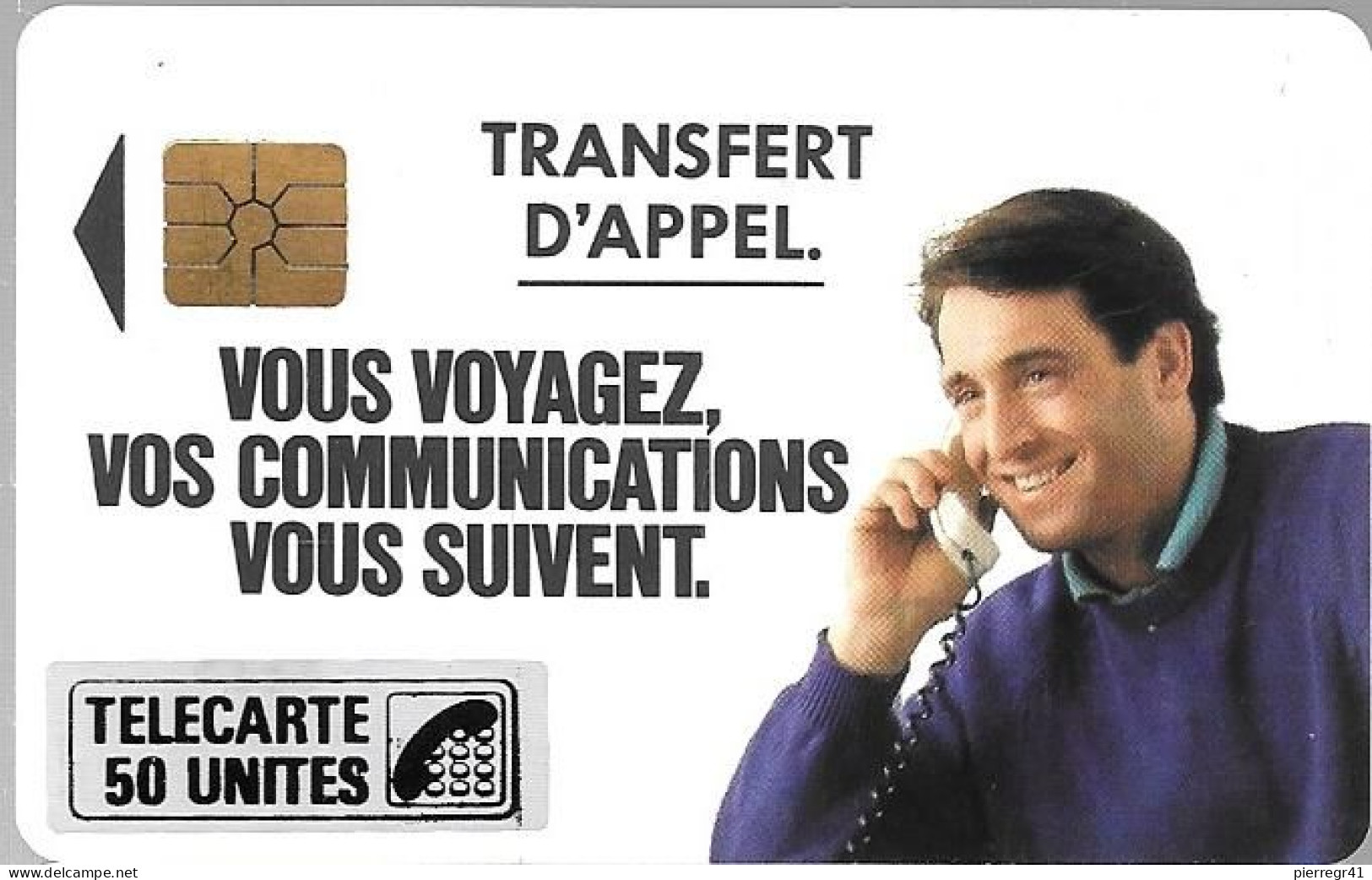 CARTE-PUBLIC-F-18A-50U-SO2-R° RAJOUT GRIS-TRANSFERT APPEL-N° Série 0527-Utilisé-LUXE - 1988