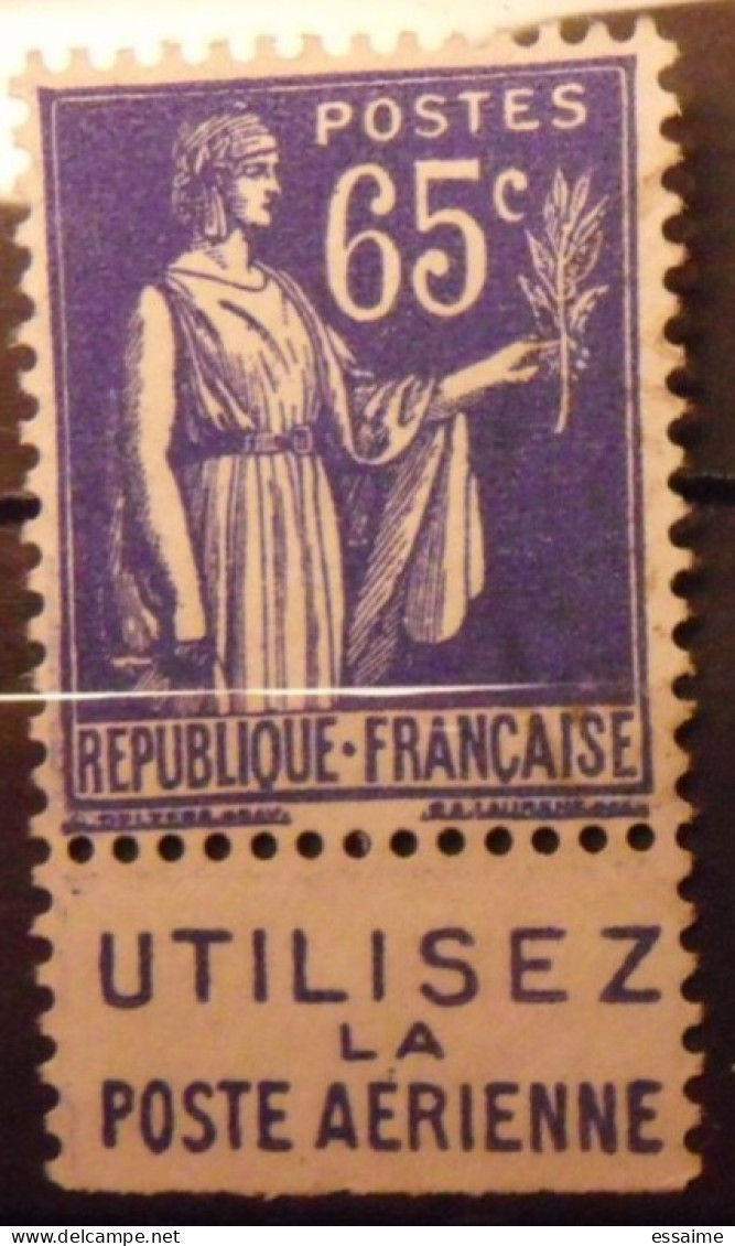 Timbre à Bande Publicitaire. Paix N° 365. 65 C. Pub Publicité Publicitaires Carnet Pubs. Poste Aérienne. - Autres & Non Classés