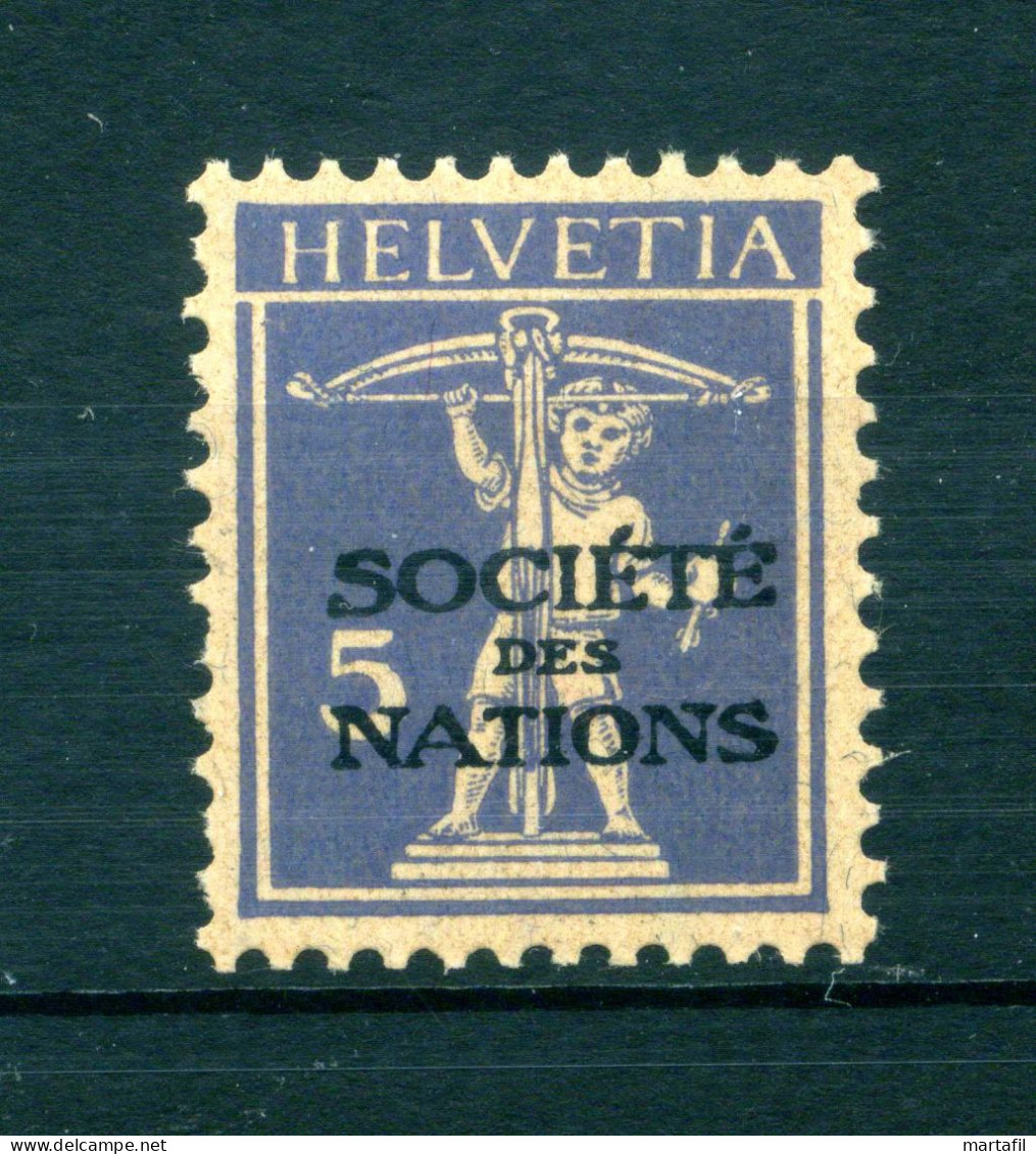 1924-37 SVIZZERA Helvetia SERVIZIO "Société Des Nations" Un. N.47 MNH ** - Service