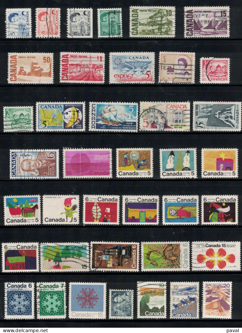 LOT DE 240 TP EN MAJORITE OBLITERES, CANADA, BONNE COTE , TOUTES EPOQUES. - Collections