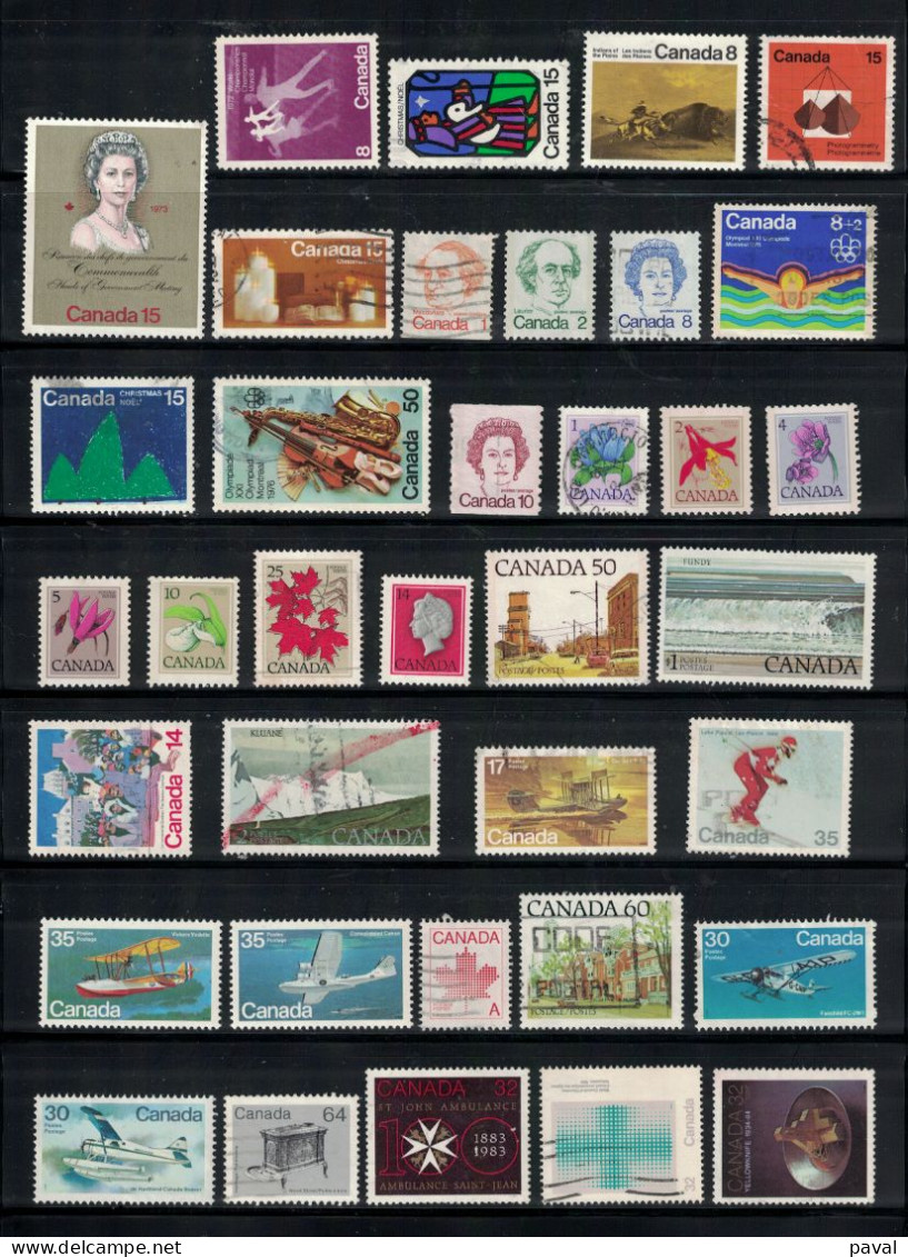 LOT DE 240 TP EN MAJORITE OBLITERES, CANADA, BONNE COTE , TOUTES EPOQUES. - Colecciones