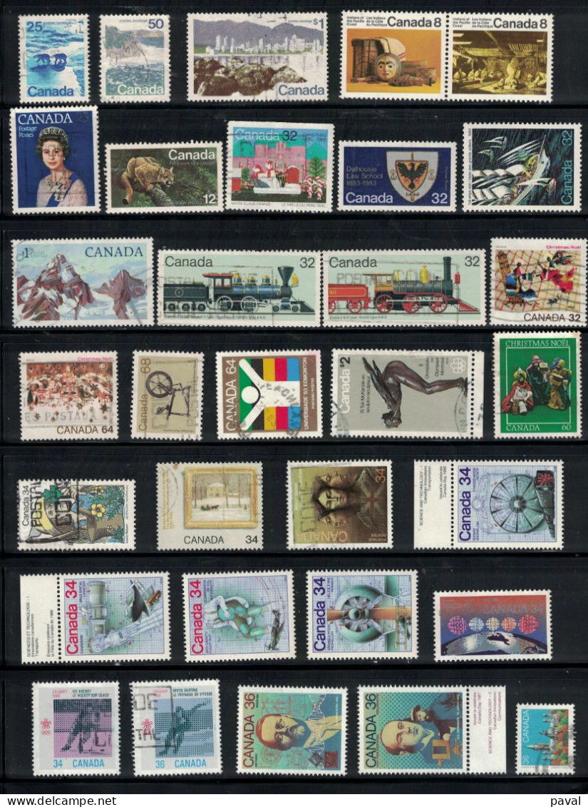 LOT DE 240 TP EN MAJORITE OBLITERES, CANADA, BONNE COTE , TOUTES EPOQUES. - Verzamelingen