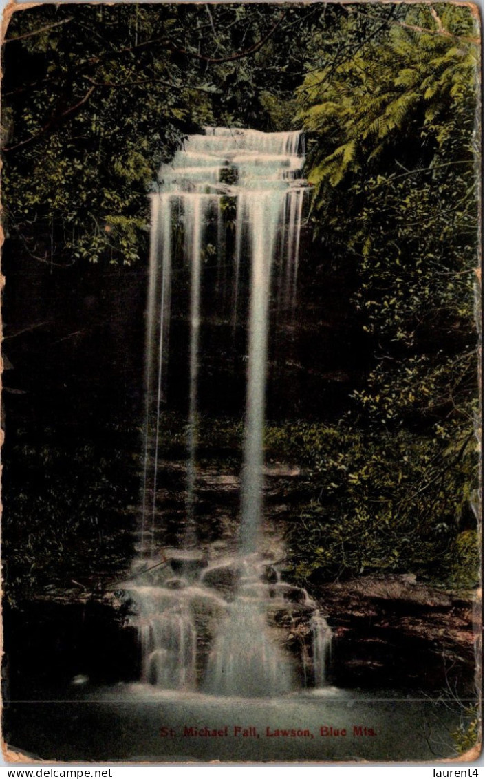 23-1-2024 (2 X 6) Australia - (very Old Colorised) NSW - Lawson - St Michael Waterfall (Blue Mountains) - Autres & Non Classés