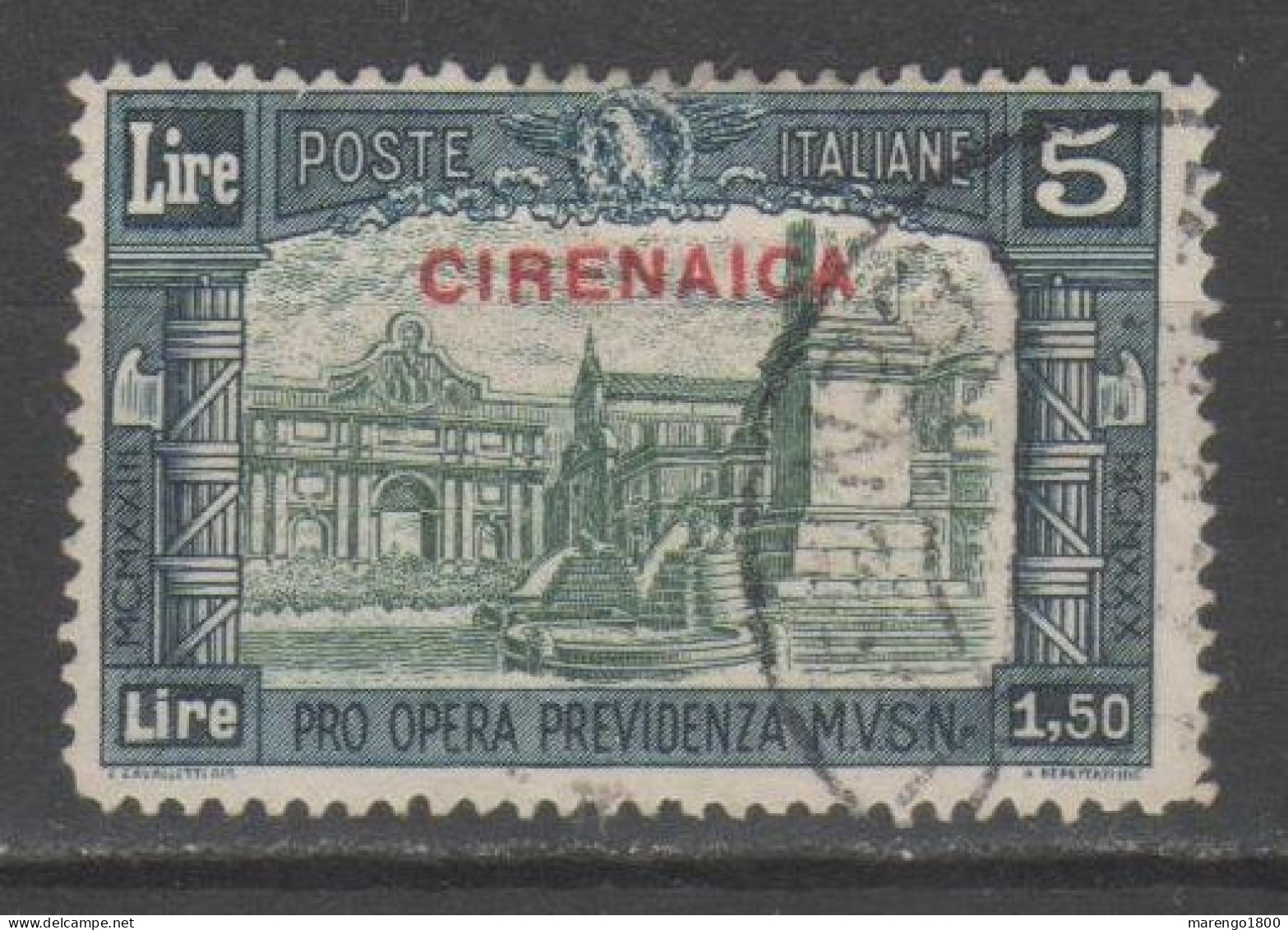 Cirenaica 1928 - Pro Milizia III 5 + 1,50 L.           (g9512) - Cirenaica