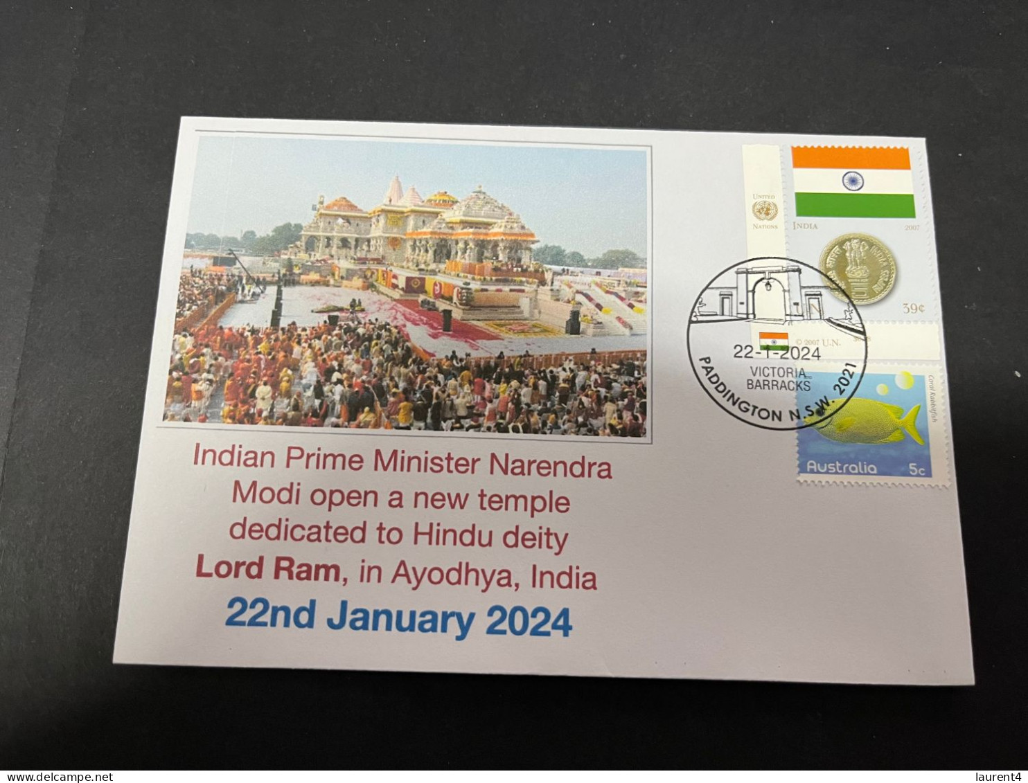 23-1-2024 (2 X 7) Indian Prime Minister Modi Open New Tempe Dedicated To Lord Ram In Ayodhya (22-1-2024) - Hinduism