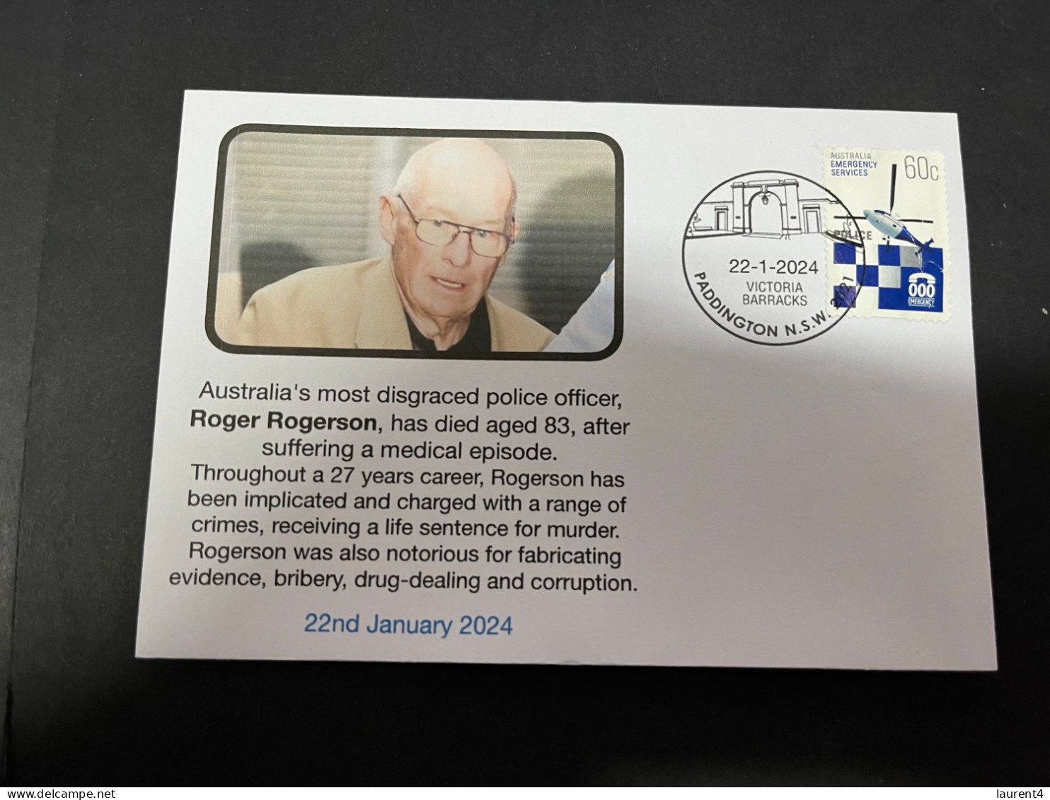 23-1-2024 (2 X 7) Australia Most Disgraced Police Office Roger Rogerson Died Aged 83 (life Sentence For Murder) - Politie En Rijkswacht