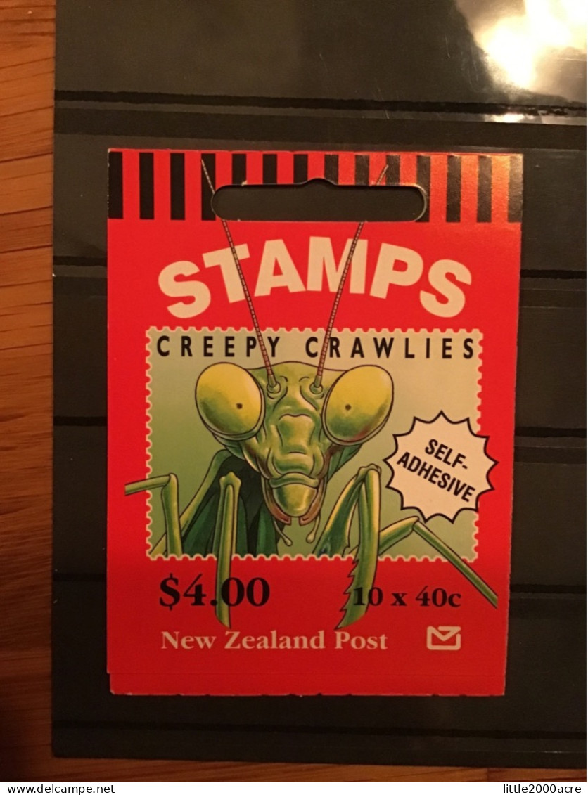 New Zealand 1997 Creepy Crawlies $4.00 Booklet MNH SG SB88 Mi 1528-37 - Carnets