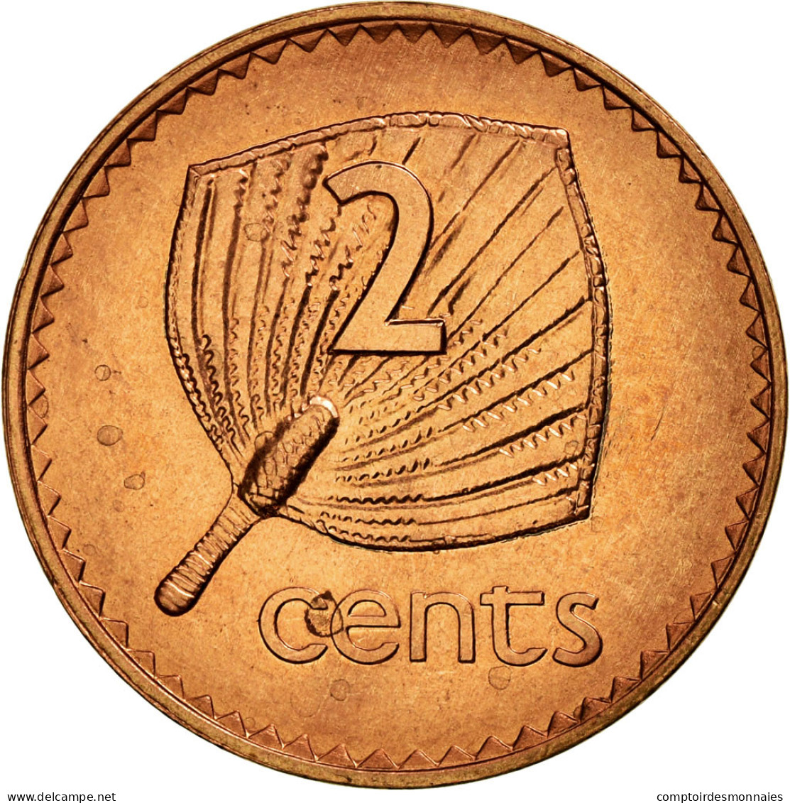 Monnaie, Fiji, Elizabeth II, 2 Cents, 2001, SUP, Copper Plated Zinc, KM:50a - Fiji