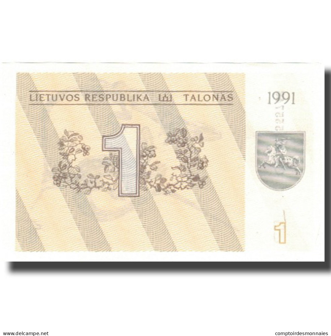 Billet, Lithuania, 1 (Talonas), 1991, KM:32a, NEUF - Lituania