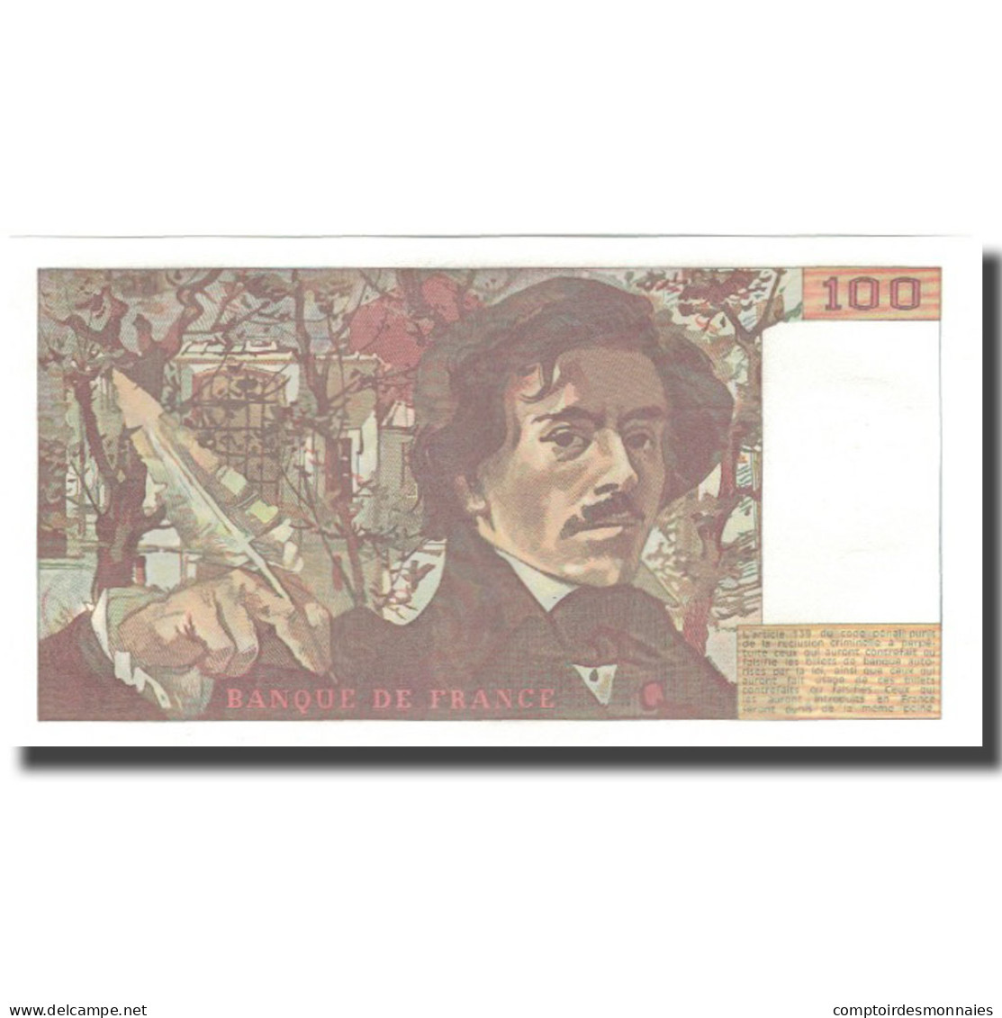 France, 100 Francs, Delacroix, 1985, SUP, Fayette:69.9, KM:154b - 100 F 1978-1995 ''Delacroix''