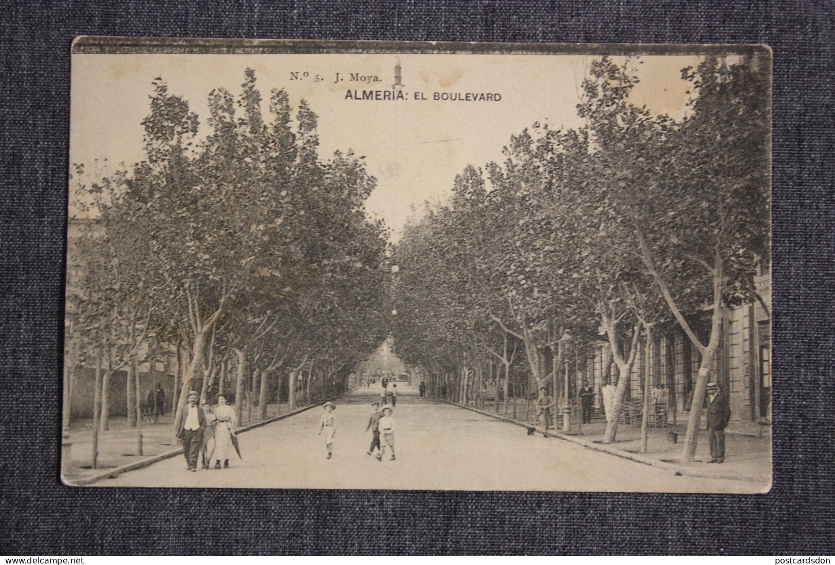 ALMERIA - BOULEVARD , ED. COLECCIÓN MOYA  Old 1920s Postcard. - Almería