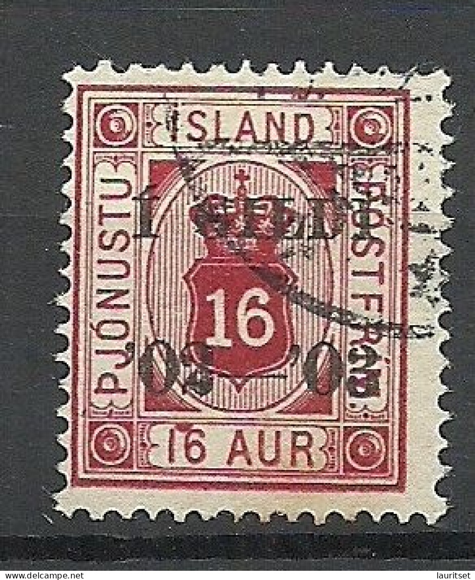 ISLAND 1902 Michel 14 Dienstmarke O - Dienstzegels