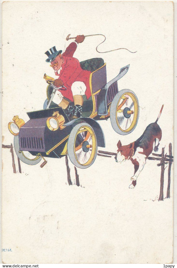 Illustrateur  -  Schoenpflug - Automobile  Saut D'Obstacles   Chien - Schönpflug, Fritz