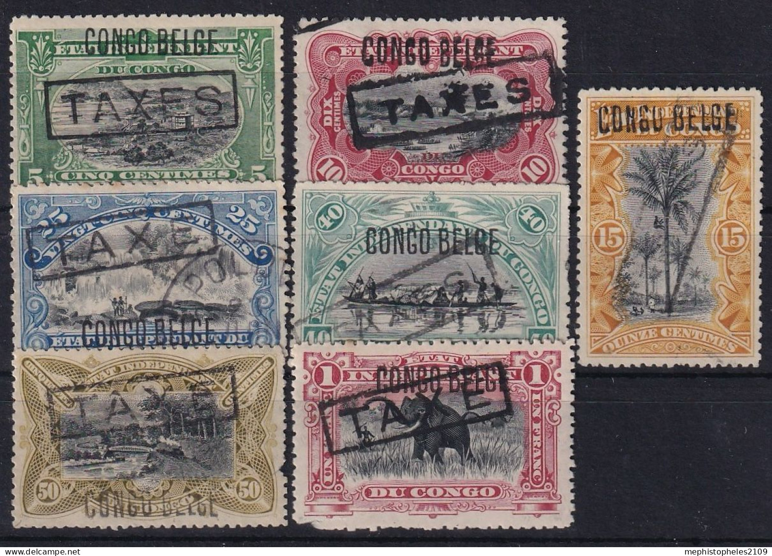 BELGISCH-CONGO 1909+ - MLH/canceled - Ex Mi 31-40 (1-10) - Taxe - Unused Stamps