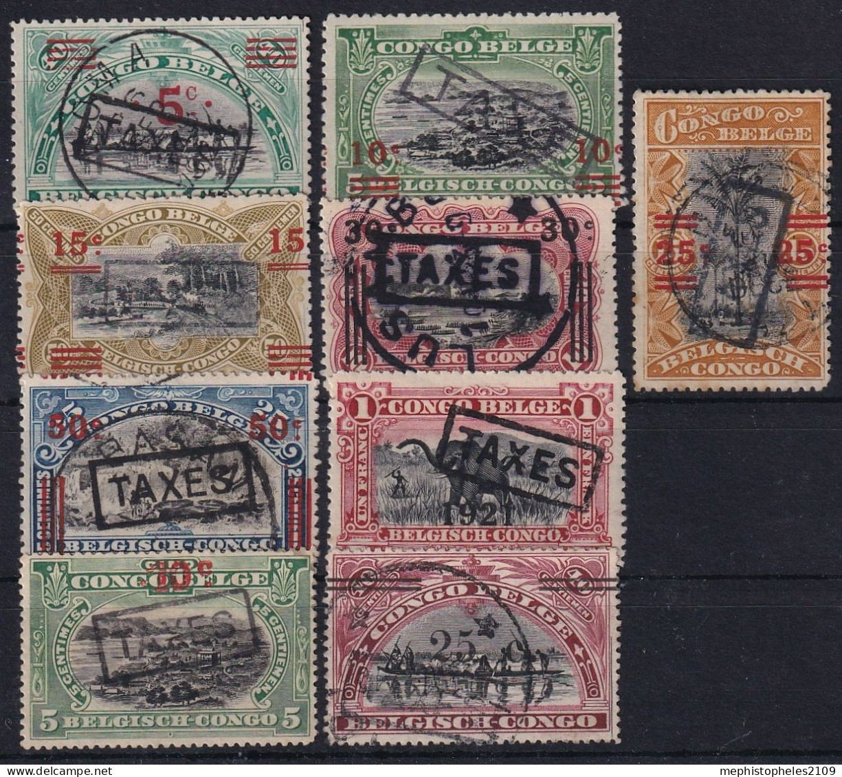 BELGISCH-CONGO 1909+ - MLH/canceled - Ex Mi 46-57 - Taxe - Unused Stamps