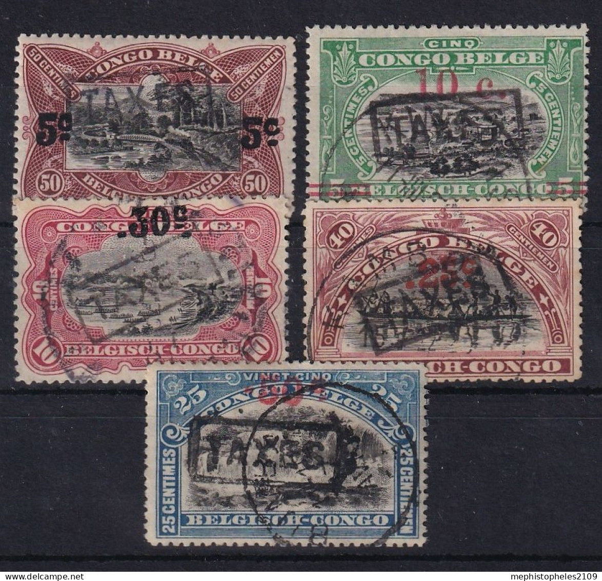 BELGISCH-CONGO 1909+ - Canceled - Mi 58-62 - Taxe - Unused Stamps