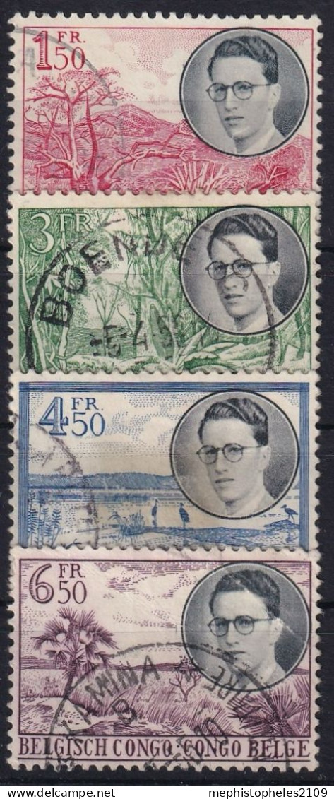 BELGISCH-CONGO 1955 - Canceled - Mi 322-325 - Complete Set! - Gebruikt