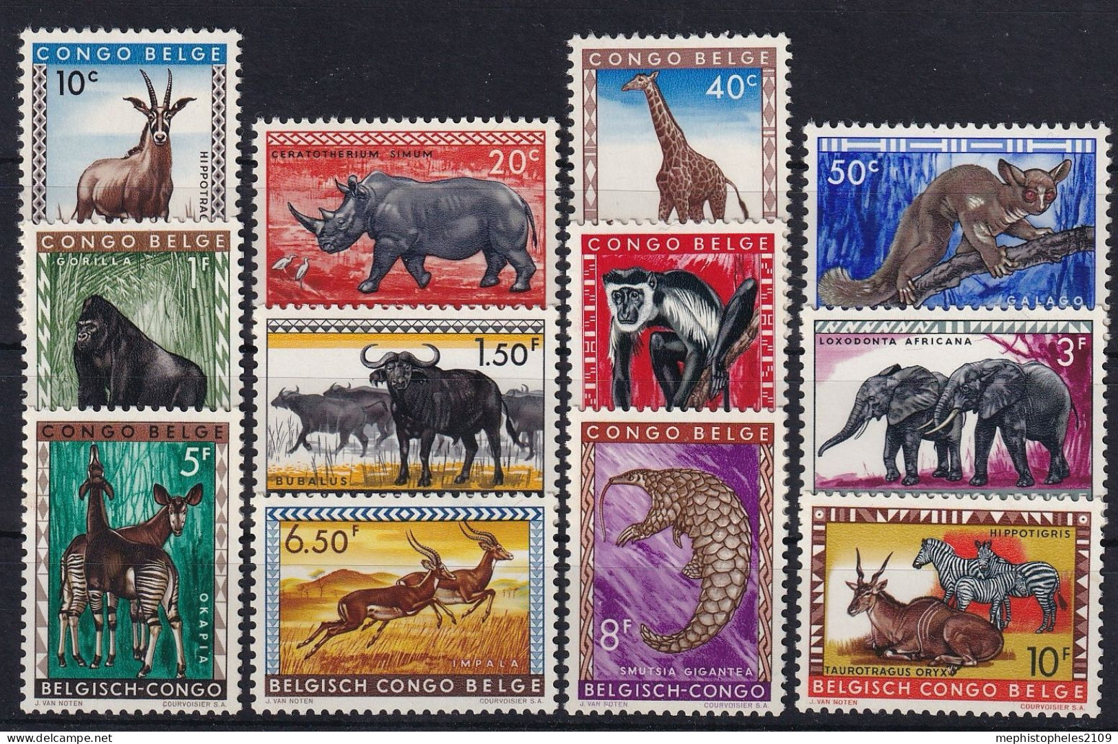 BELGISCH-CONGO 1959 - MNH - Mi 343-354 - Complete Set! - Unused Stamps