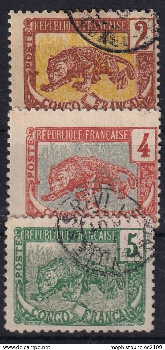 CONGO FRANCAIS 1900-04 - Canceled - YT 28, 29, 30 - Oblitérés