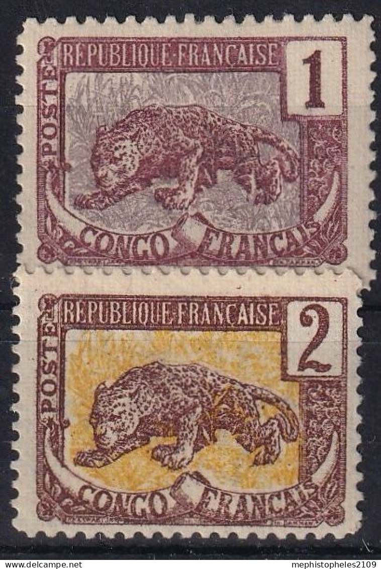 CONGO FRANCAIS 1900-04 - Canceled - YT 27, 28 - Gebraucht