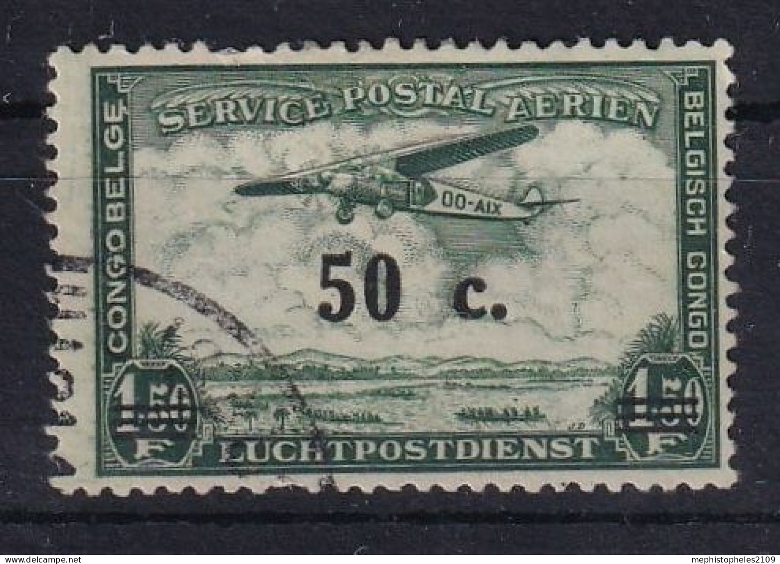 BELGISCH-CONGO 1934 - Canceled - YT 16 - Poste Aérienne - Usati