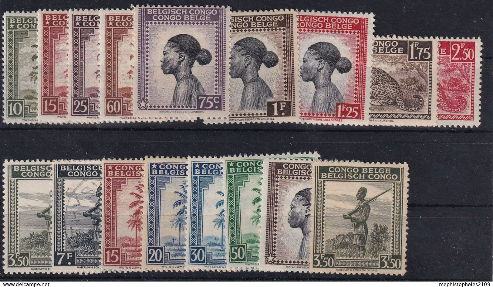 BELGISCH-CONGO 1942/43 - MLH - Ex Mi 204-244 (17 Stamps) - Ongebruikt