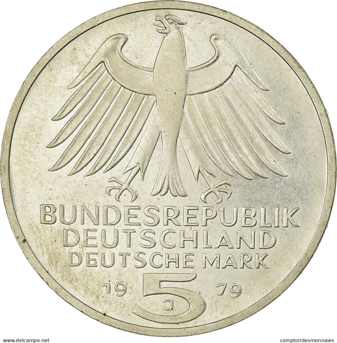 Monnaie, République Fédérale Allemande, 5 Mark, 1979, Hamburg, Germany, SUP - 5 Marcos