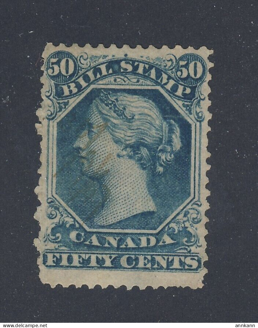Canada Used Revenue Bill Stamp 2nd Series #FB32-50c F/VF Guide Value = $35.00 - Fiscale Zegels