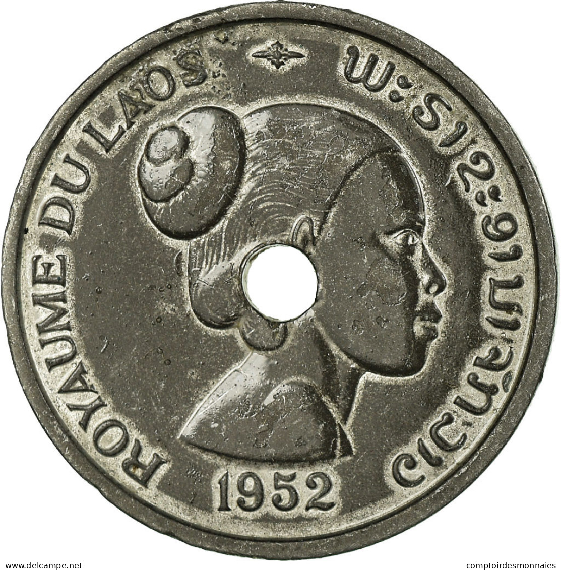 Monnaie, Lao, Sisavang Vong, 10 Cents, 1952, Paris, TTB, Aluminium, KM:4 - Laos