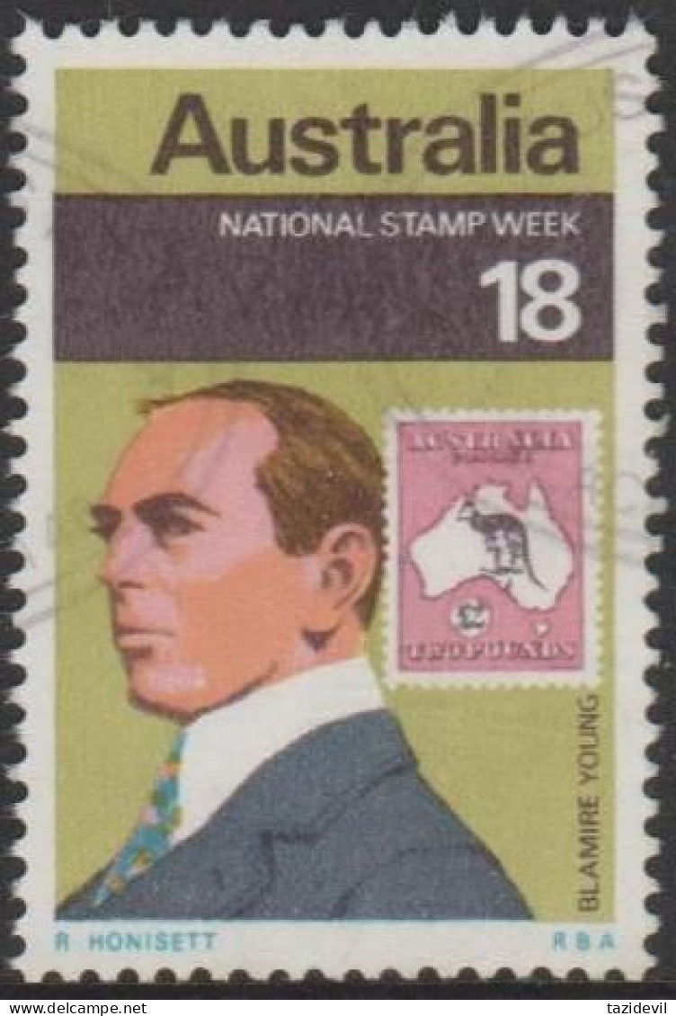 AUSTRALIA - USED 1976 18c National Stamp Week - Blamarie Young Stamp Designer - Oblitérés