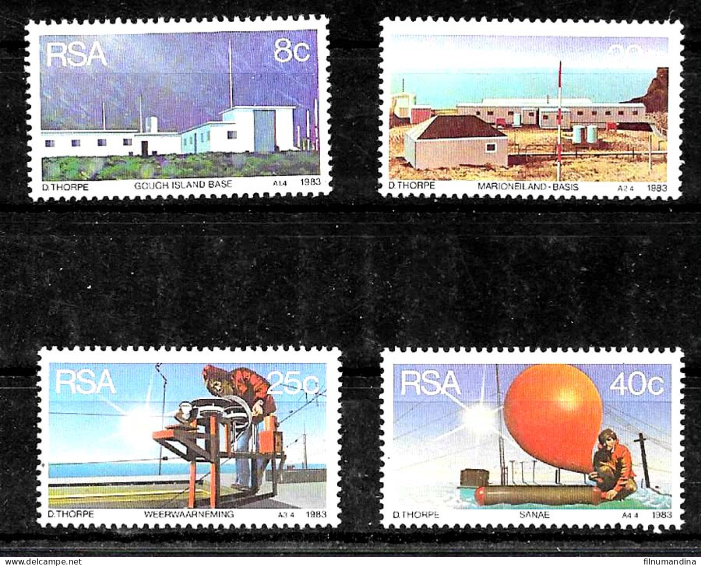 #60001 SOUTH AFRICA 1983  METEOROLOGY RESEARCH STATION  YV 531-4 MNH - Clima & Meteorología