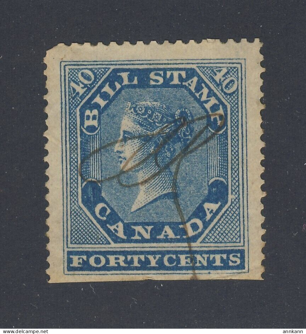 Canada Revenue Bill Stamps 1st Series #FB13-40c Used Straight Edge GV= $75.00 - Fiscale Zegels