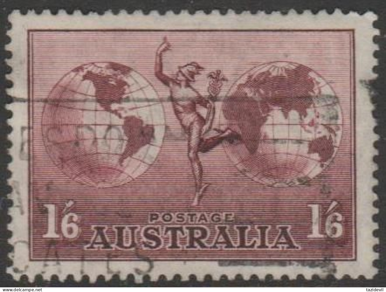 AUSTRALIA - USED 1937 1/6d Hermes - Thin Paper Watermarked - Used Stamps