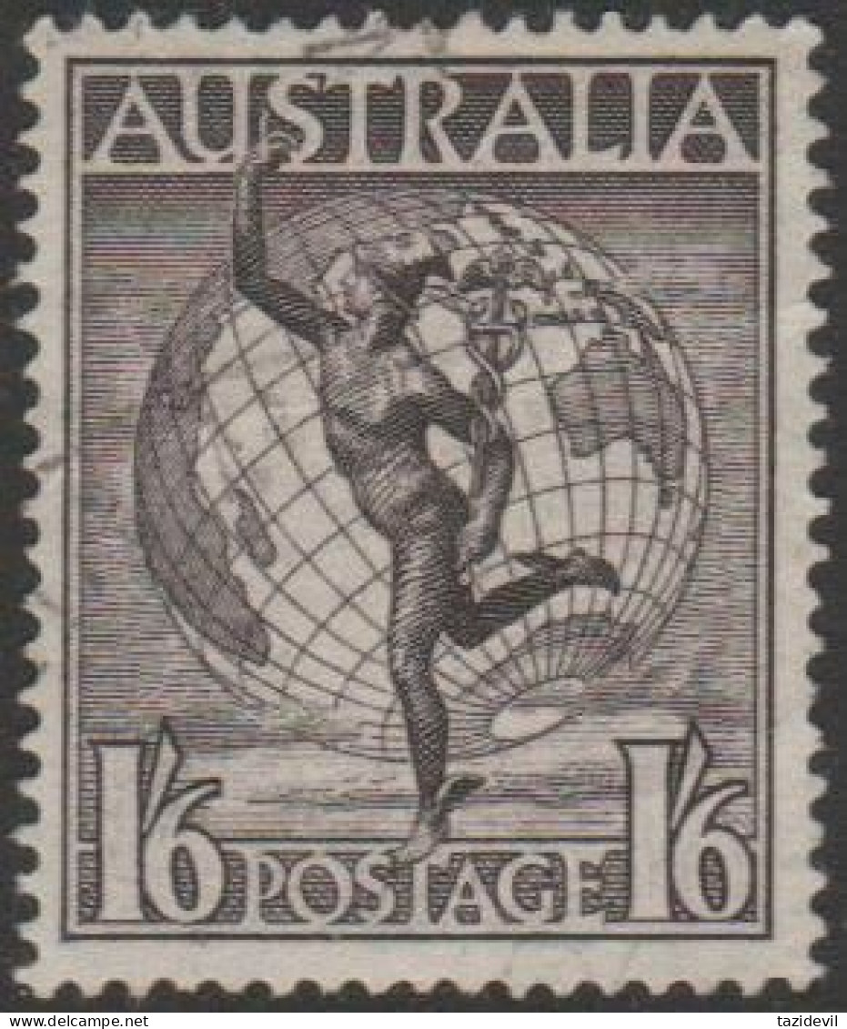 AUSTRALIA - USED 1949 1/6d Mercury And Globe - Watermarked - Oblitérés