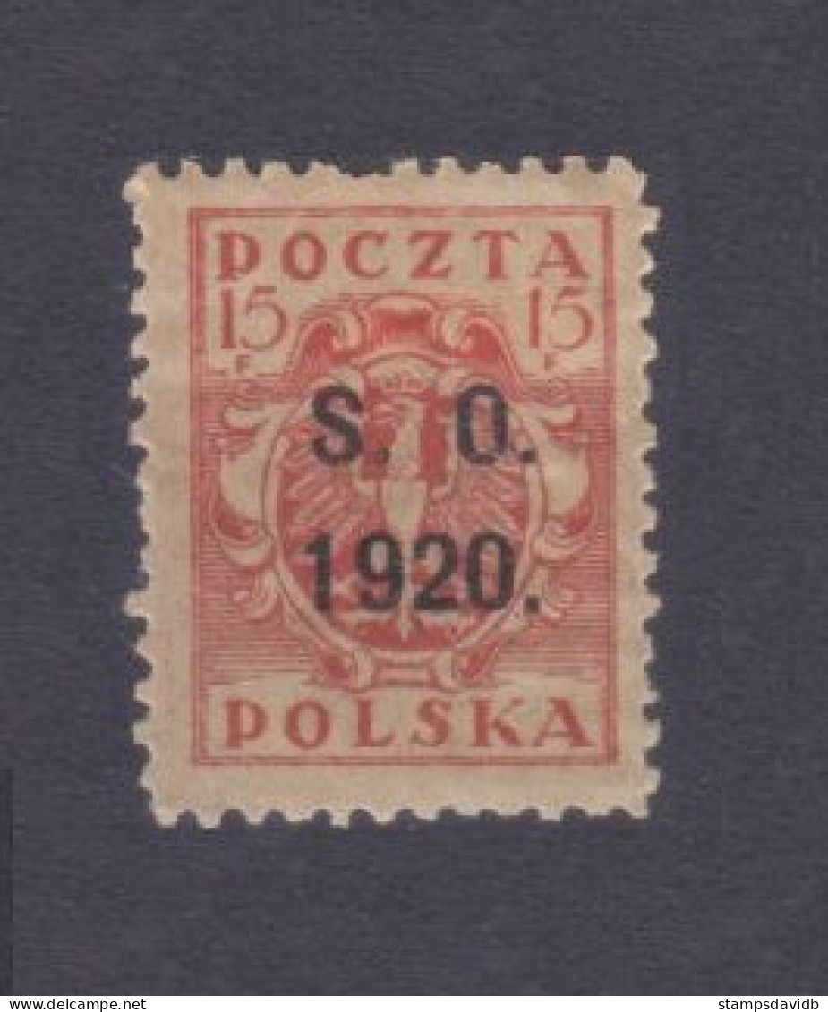 1920 Poland Eastern Silesia 3 Overprint - # 104 - Unused Stamps