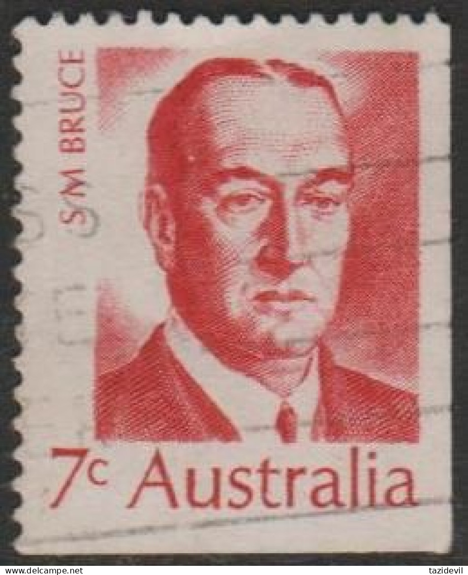 AUSTRALIA - USED 1972 7c Prime Ministers - S.M. Bruce Booklet Single - Used Stamps