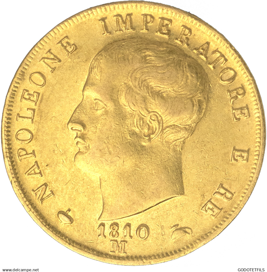 Premier Empire-Royaume D&#039;Italie 40 Lire Napoléon Ier 1810 Milan - Napoléonniennes