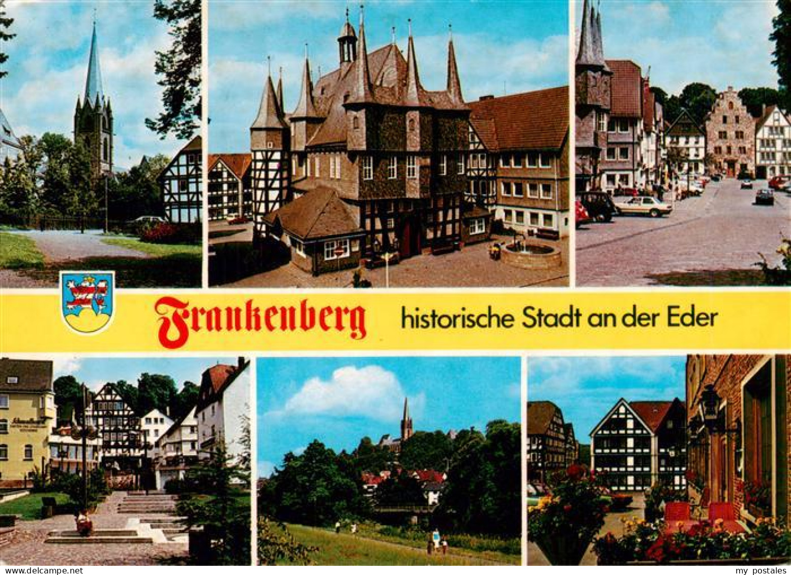 73951872 Frankenberg__Eder Orts Und Teilansichten Marktplatz Kirche Rathaus - Frankenberg (Eder)
