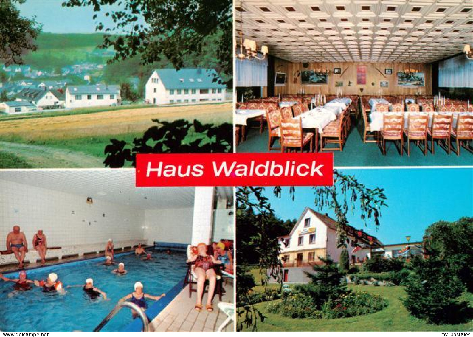 73912227 Herborn Hessen Haus Waldblick Hallenbad Park Speisesaal - Herborn