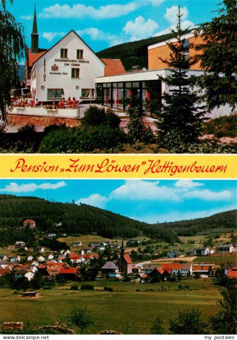 73912193 Hettigenbeuern Buchen Odenwald Pension Zum Loewen Ortsansicht Mit Kirch - Buchen