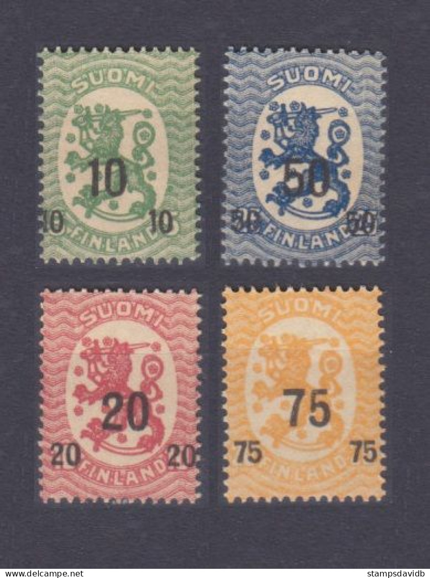 1919 Finland 103-106 Overprint - # 68,70,76,73 - Unused Stamps