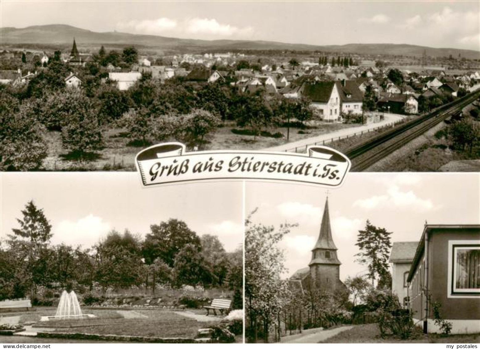 73872269 Stierstadt Taunus Panorama Parkanlagen Blick Zur Kirche Stierstadt Taun - Oberursel