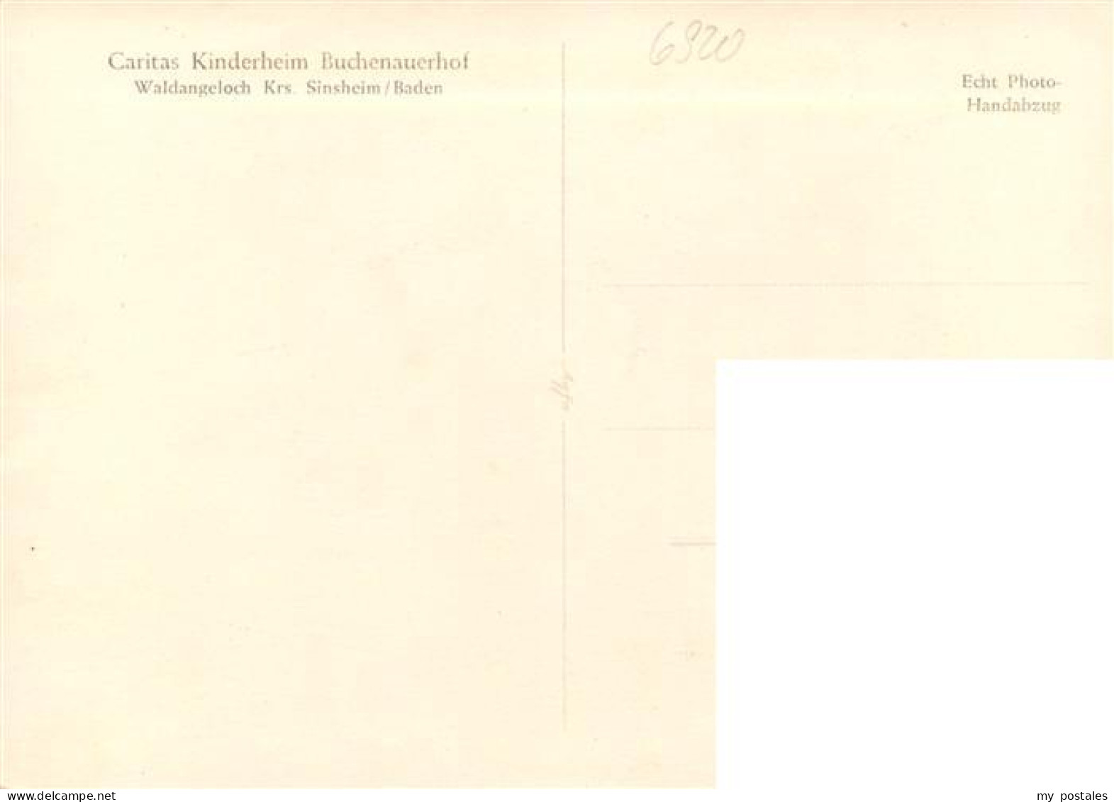 73872202 Waldangelloch Caritas Kinderheim Buchenauerhof Handabzug Waldangelloch - Sinsheim
