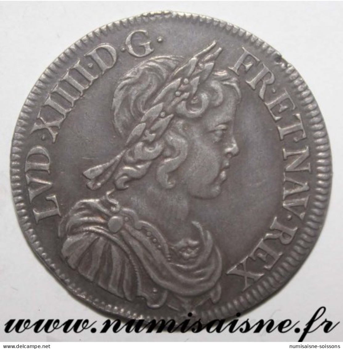 Gad 168 - LOUIS XIV - 1/2 ÉCU À LA MÉCHE COURTE 1645 A - Paris - Point - TTB+ - 1643-1715 Louis XIV The Great