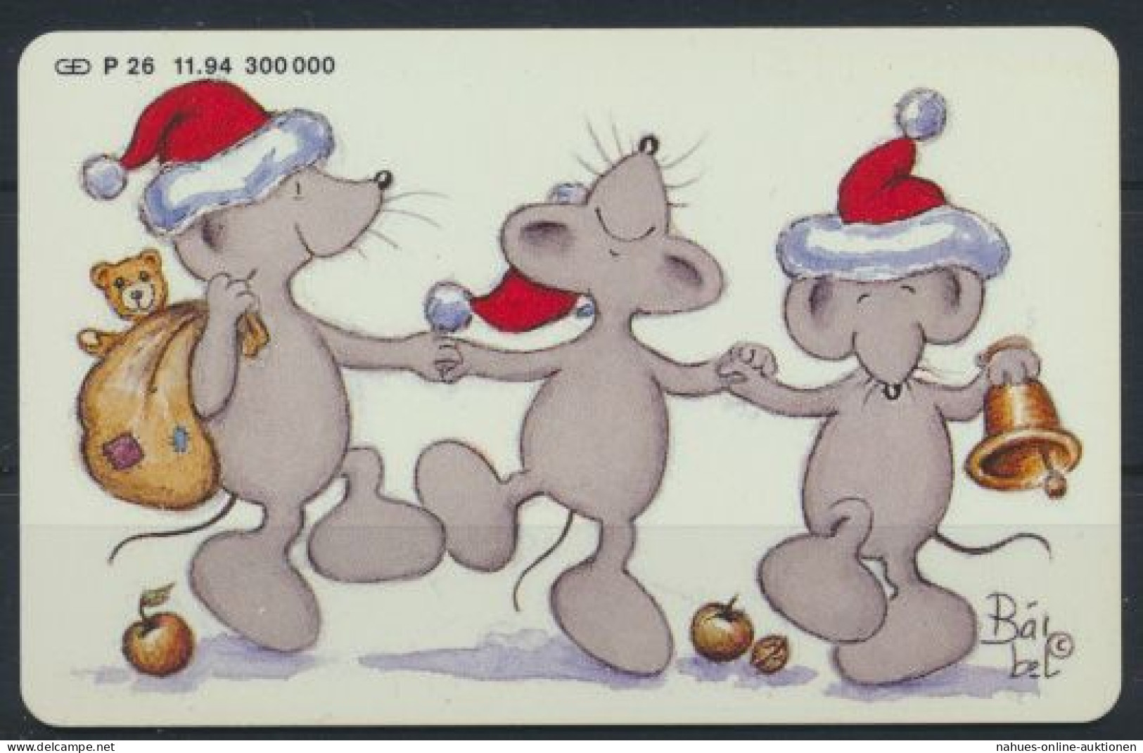Telefonkarte Telekom Die Weihnachtskarte 12 DM Künstler Motv Mäuse - Altri – Europa