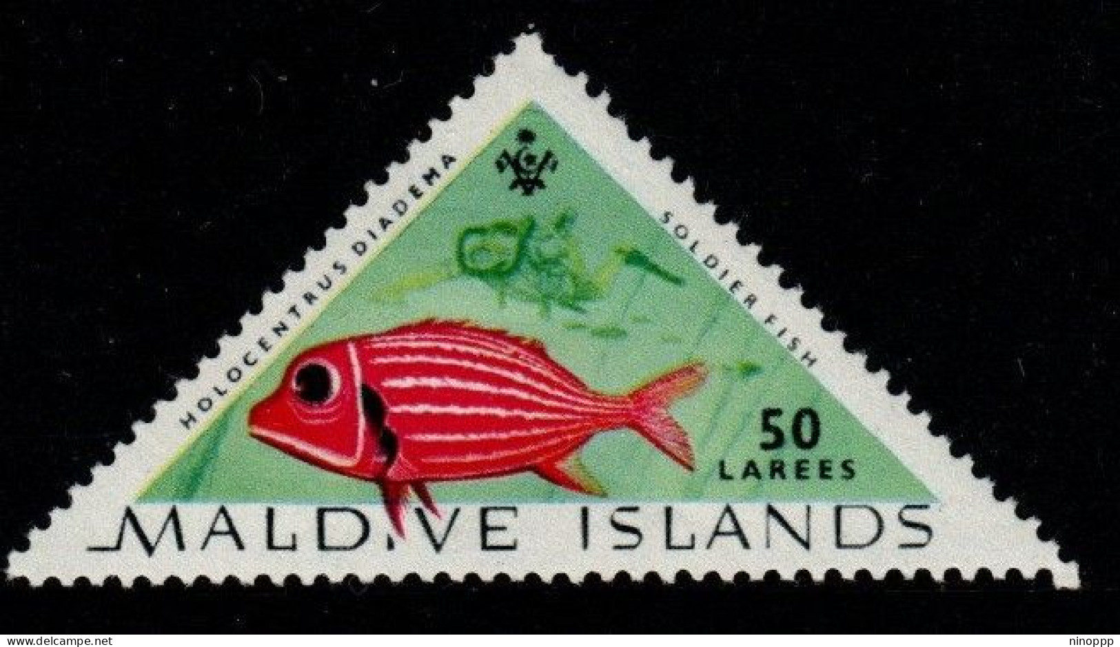Maldives Cat 114 1963 Tropical Fish 50l  Holocentrus Diadema, Mint Hinged - Maldives (...-1965)